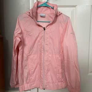 Baby Pink Columbia Windbreaker